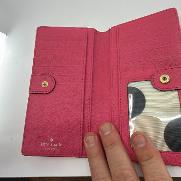 Kate Spade Continental Pink Saffiano Leather Wallet - Picture 5 of 8